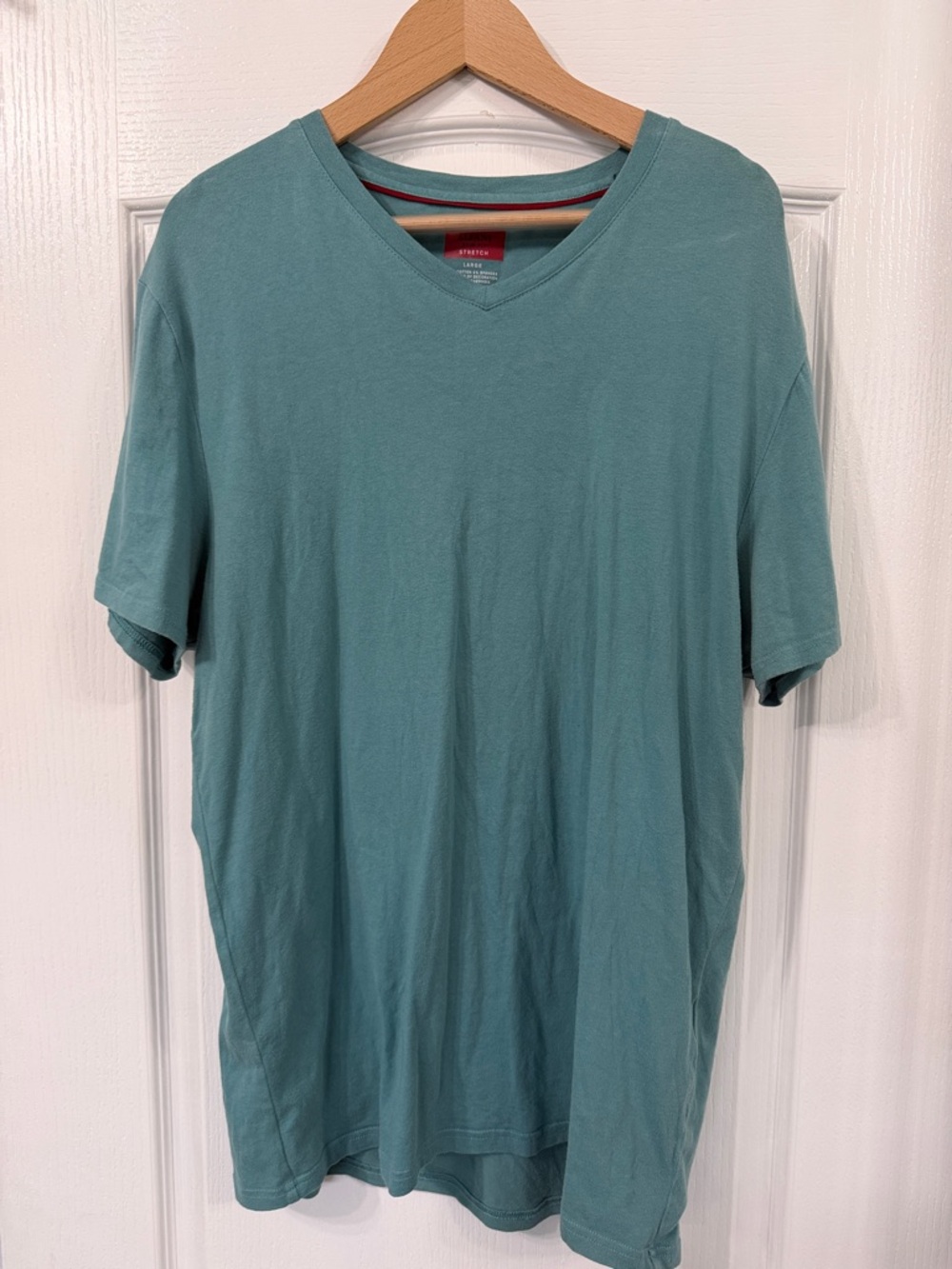 Alfani Men's Teal V-Neck Short Sleeve Tee